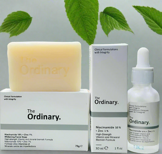 The Ordinary Duo | Niacinamide Serum & Facial Whitening Soap